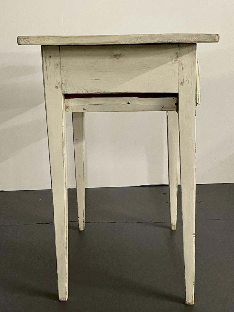 Swedish Gustavian Single Drawer Stand, Table or Nightstand, Paint Decorated - 8