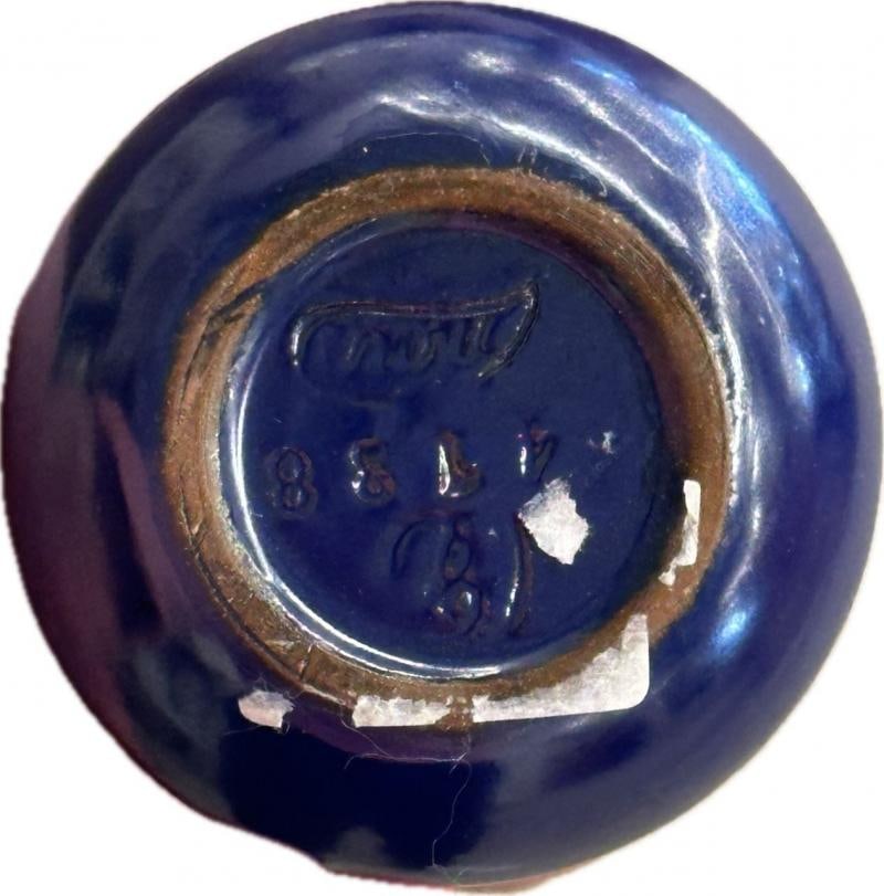 Mari Simmulson, Upsala Ekeby, Swedish Mid-Century Modern Blue Ceramic Vase, 1954 - 6