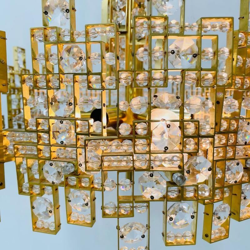 Gaetano Sciolari, Italian Mid-Century Modern, Brass, City Chandelier, 1970s - 10