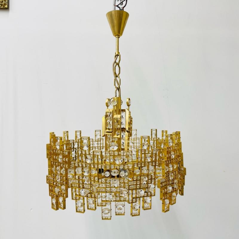 Gaetano Sciolari, Italian Mid-Century Modern, Brass, City Chandelier, 1970s - 4