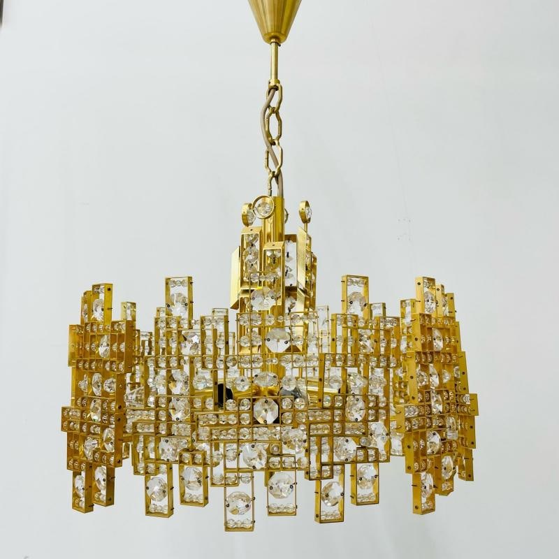 Gaetano Sciolari, Italian Mid-Century Modern, Brass, City Chandelier, 1970s - 5