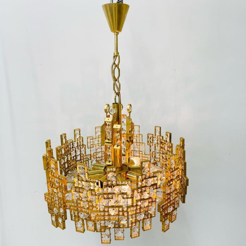 Gaetano Sciolari, Italian Mid-Century Modern, Brass, City Chandelier, 1970s - 6