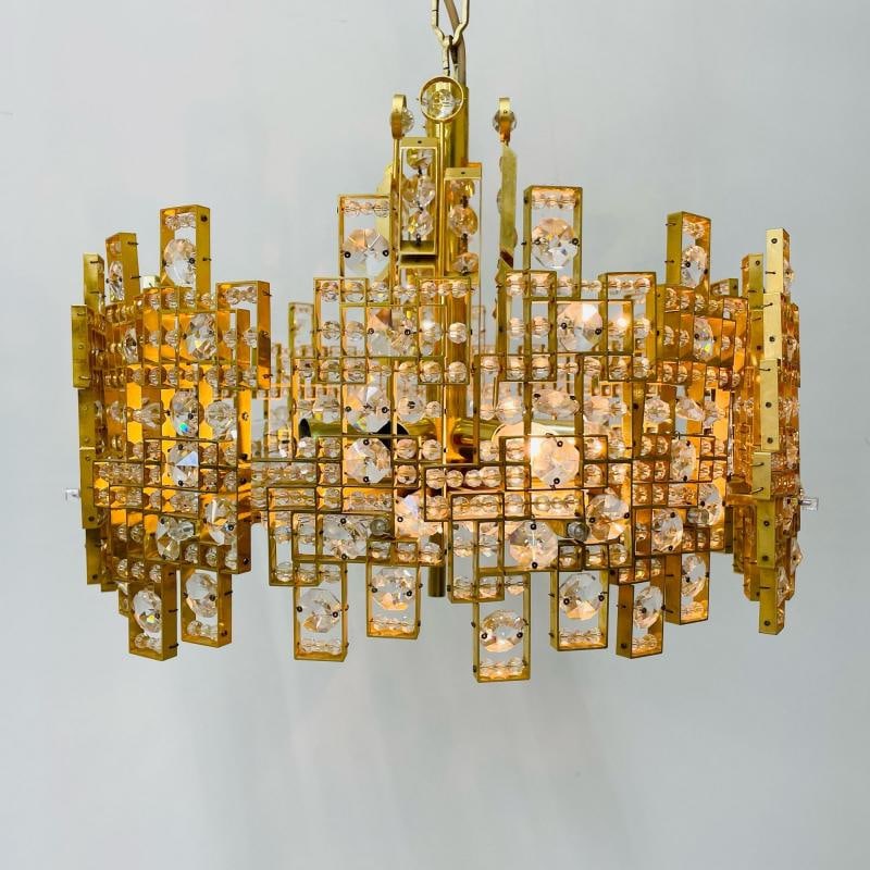Gaetano Sciolari, Italian Mid-Century Modern, Brass, City Chandelier, 1970s - 8