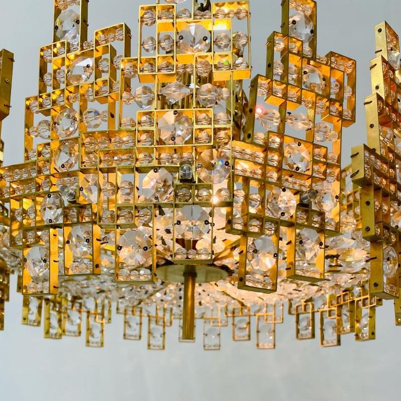 Gaetano Sciolari, Italian Mid-Century Modern, Brass, City Chandelier, 1970s - 9