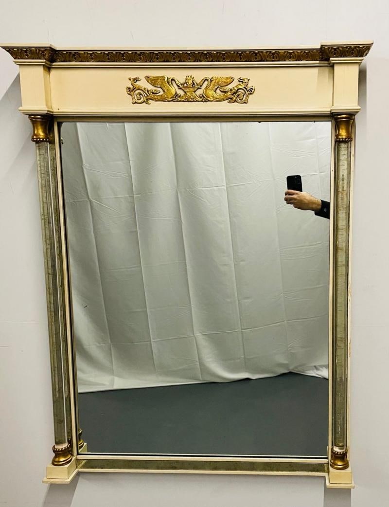 Hollywood Regency Style Grosfeld House Wall / Console / Pier Mirror, Bronze - 5