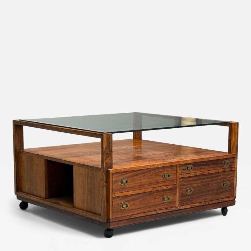 Henning Korch, Danish Modern, Rosewood, Rolling Coffee Table, Denmark, 1960s (1 of 9)