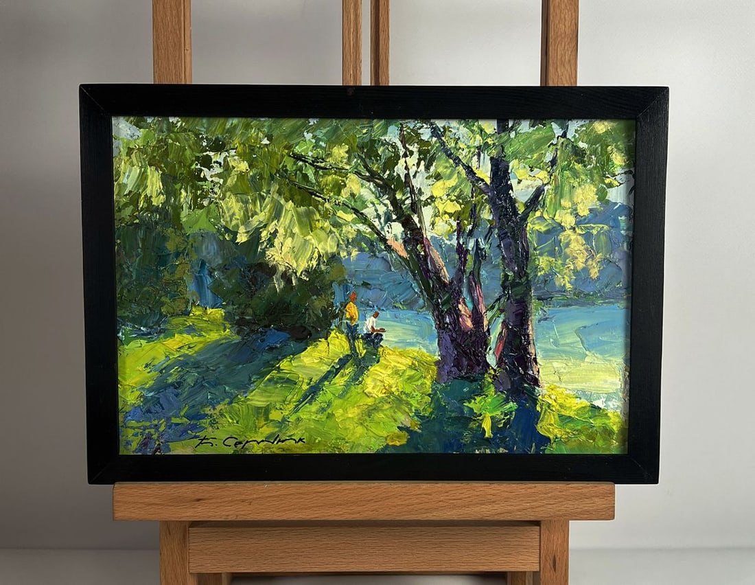 Oil painting Relaxing on the river Boris Serdyuk: No.AAA6009*** ABOUT THIS PAINTING **** TITLE: "Relaxing on the river"* ARTISTS: Serdyuk Boris Petrovich* SIZE: 20x30 cm/7.87x11.81 inches'* MEDIUM: oil, cardboard* HAND PAINTED: Original painting from
