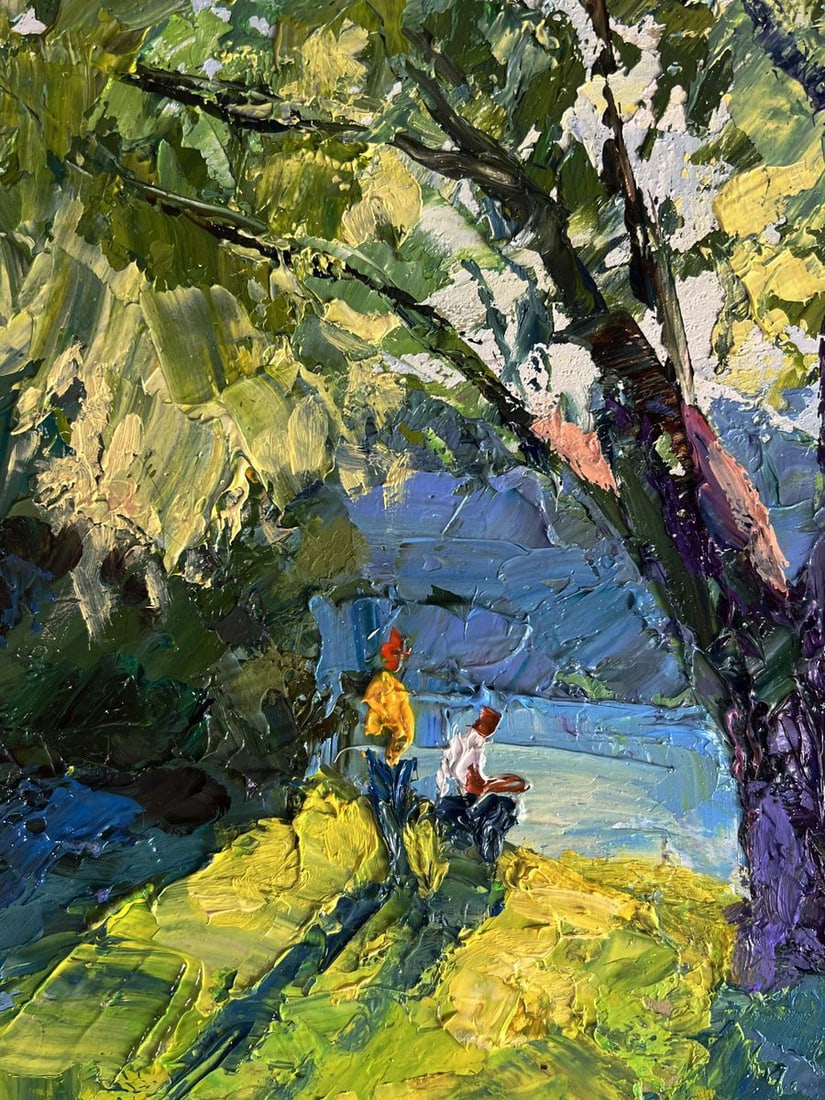 Oil painting Relaxing on the river Boris Serdyuk - 9