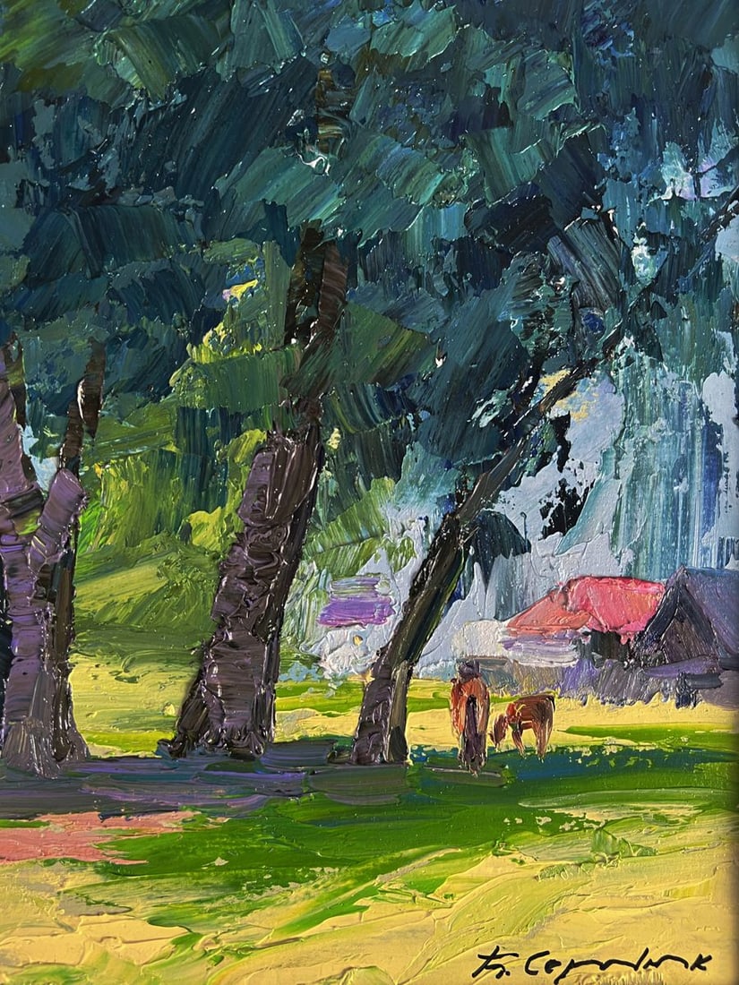 Oil painting Trees near the village Boris Serdyuk - 10