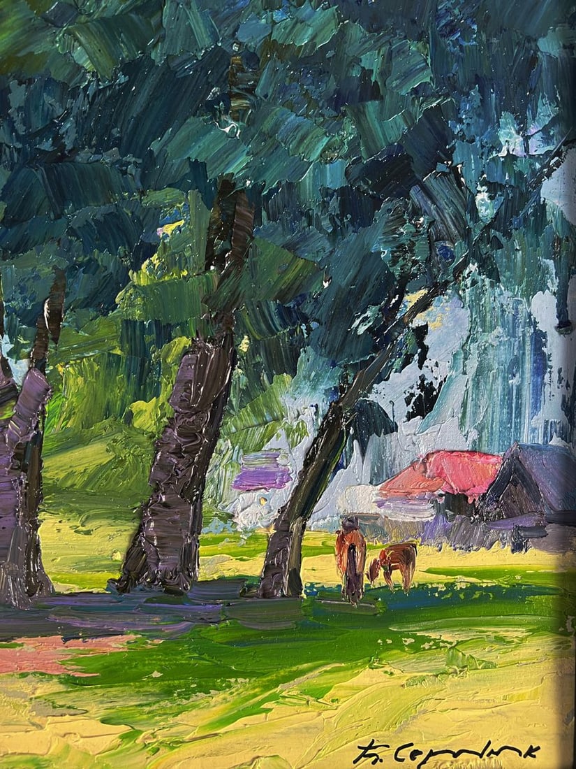 Oil painting Trees near the village Boris Serdyuk - 9