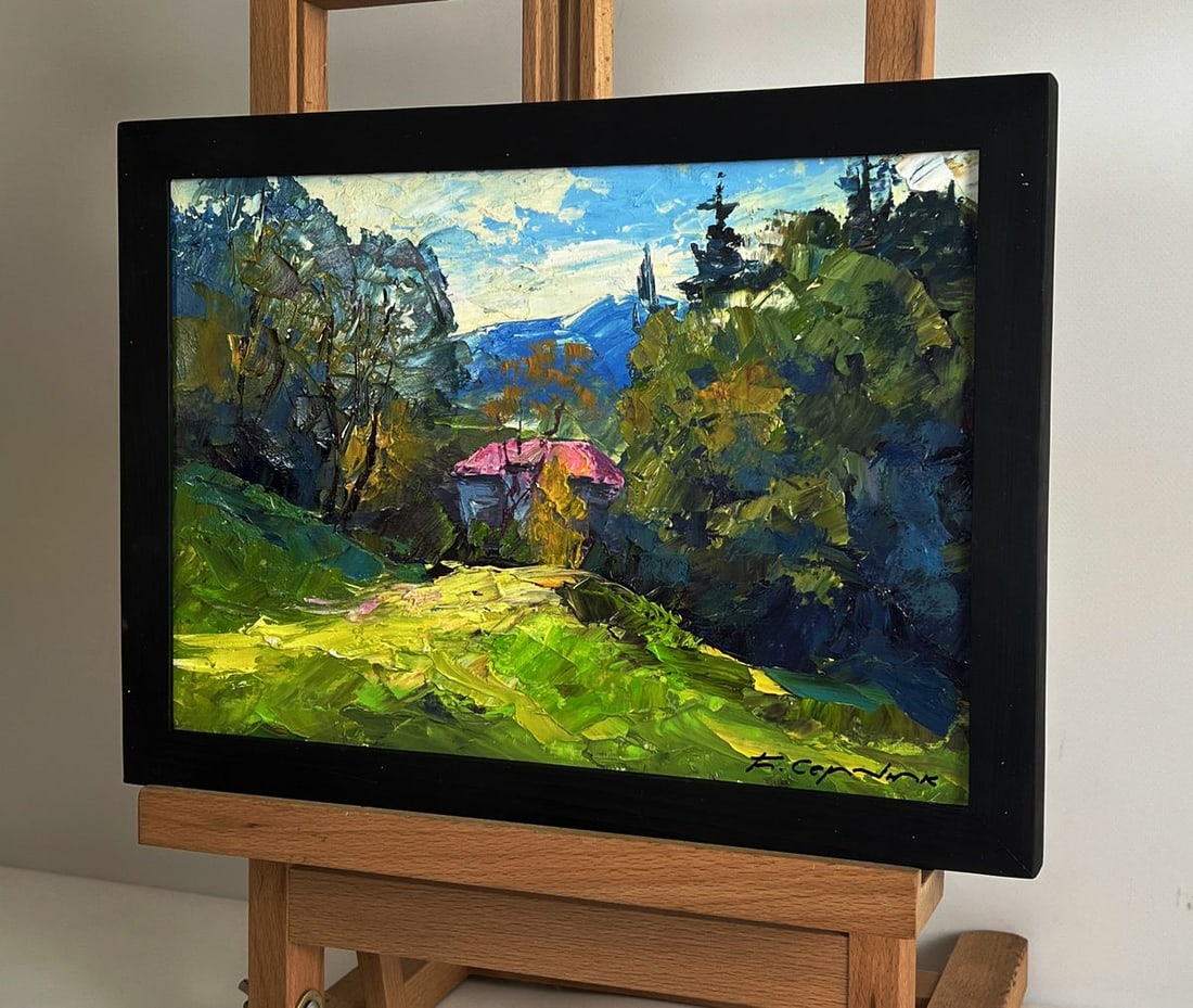 Oil painting The House with the Pink Roof Boris Serdyuk - 2