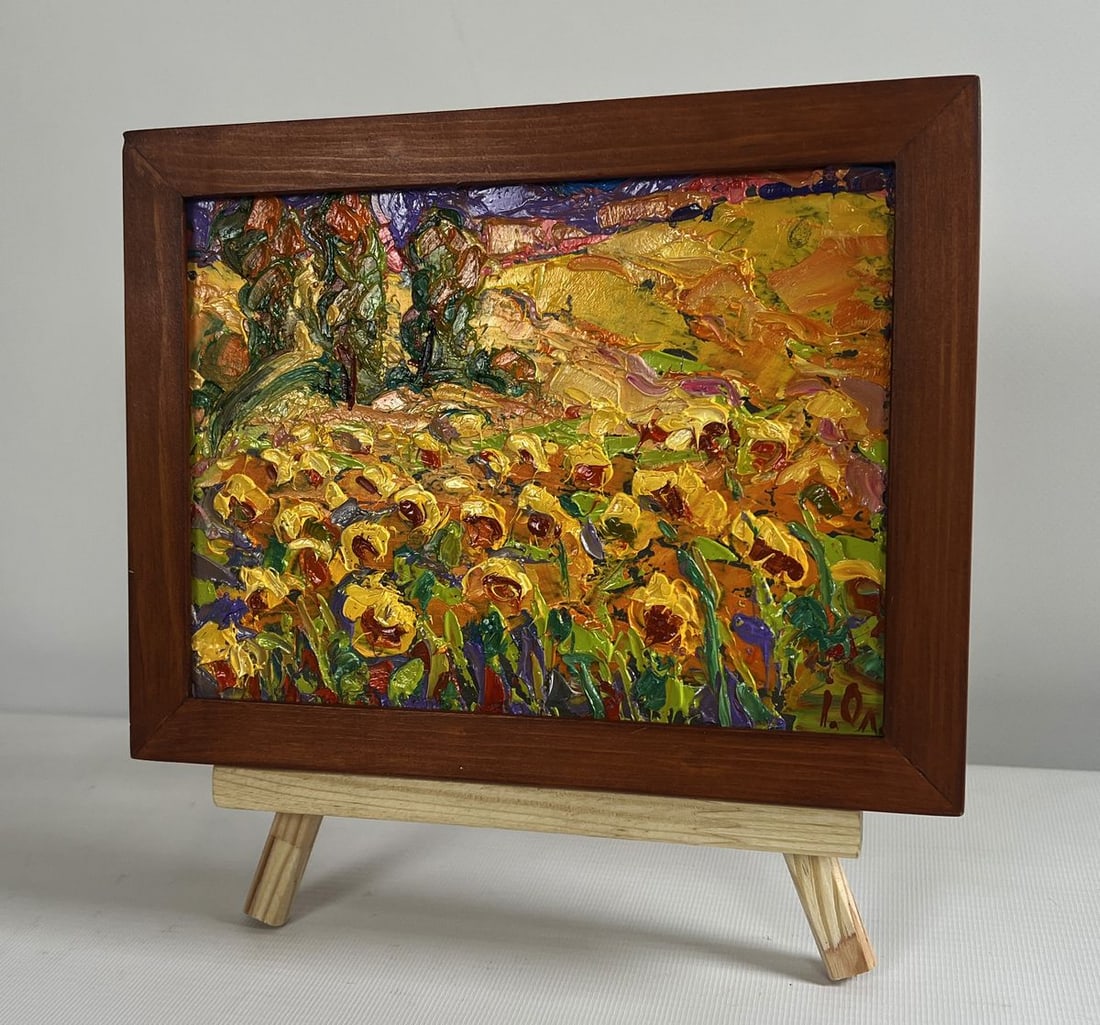 Oil painting Field of sunflowers Alex Kalenyuk - 2