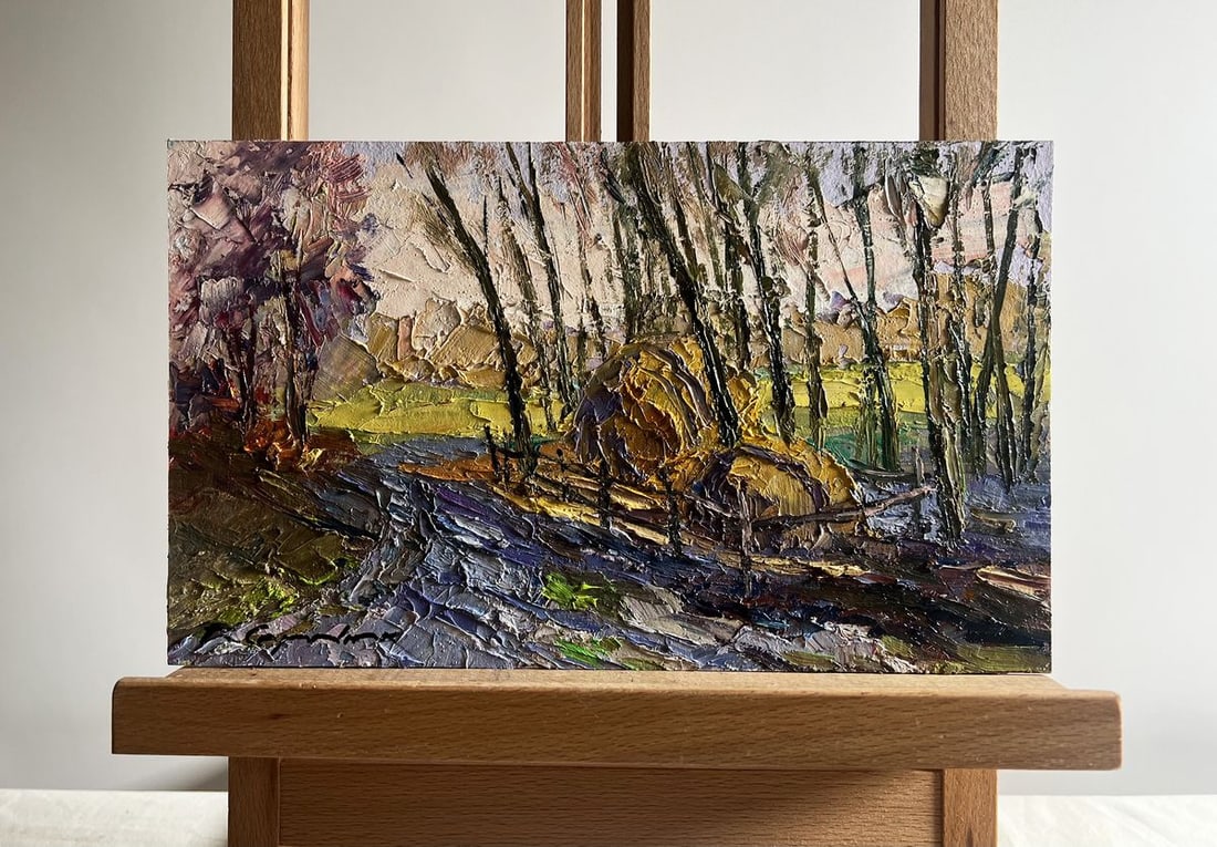 Oil painting March days in the field Boris Serdyuk (1 of 10)