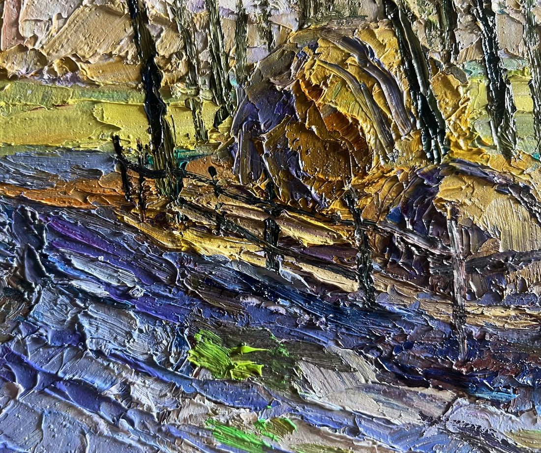 Oil painting March days in the field Boris Serdyuk - 8