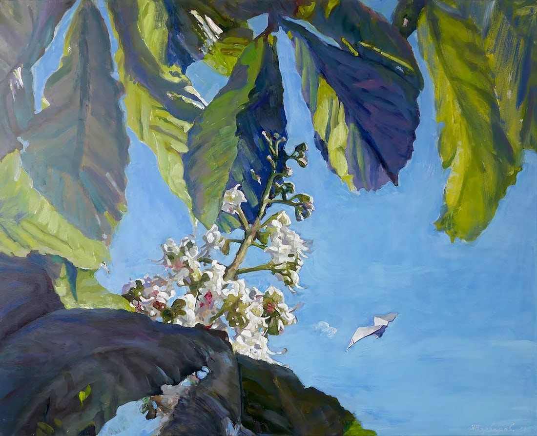 Oil painting Chestnut Varvarov Anatoly Viktorovich: No.Varv 175 *** ABOUT THIS PAINTING *** * TITLE: "Chestnut" * ARTISTS: Varvarov Anatoly Viktorovich * SIZE: 110x135 cm/43.30x53.14 inches' * MEDIUM: oil, canvas * HAND PAINTED: Original painting from 