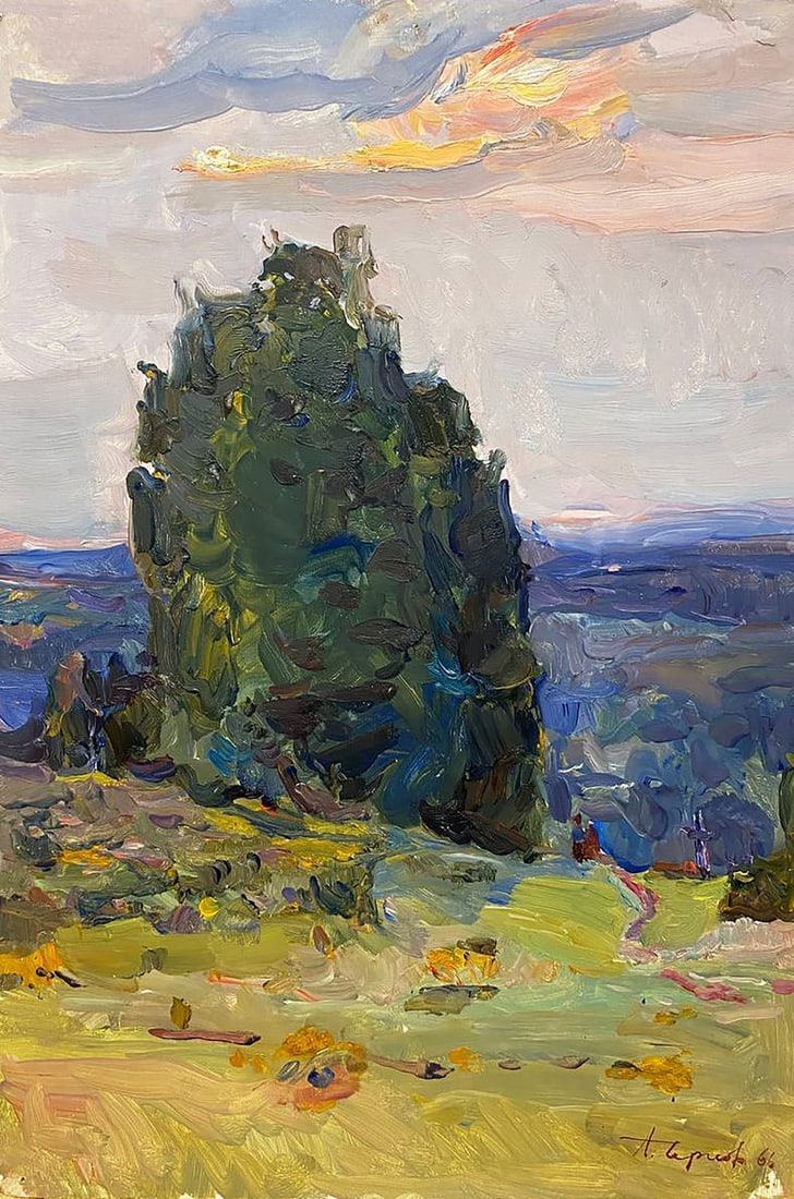 Oil painting On a hill Chernov Leonid Ivanovich (1 of 11)