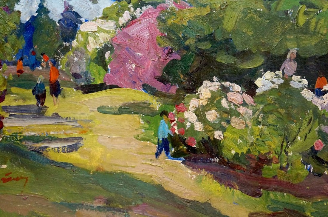 Oil painting Forest park Gantman Moisey Faibovich - 5