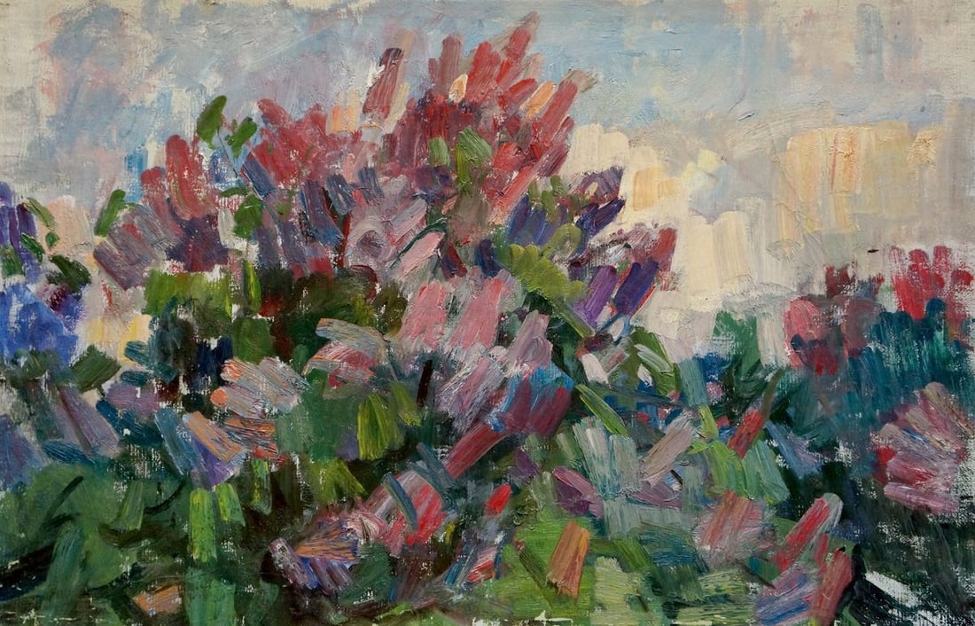 Oil painting Spring Naumova Tamara Sergeevna: No.Verns 867 *** ABOUT THIS PAINTING *** * TITLE: "Spring" * ARTISTS: Naumova Tamara Sergeevna * SIZE: 52.5x79.5 cm/20.66x31.29 inches' * MEDIUM: oil, canvas * HAND PAINTED: Original painting from our