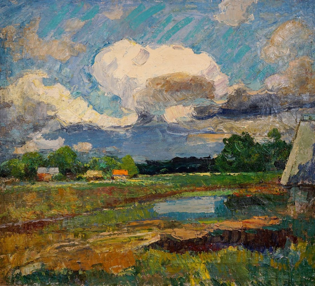 Oil painting Before the rain Sevastyanov Viktor Grigorievich: No.Verns 1024 *** ABOUT THIS PAINTING *** * TITLE: "People in the field" * ARTISTS: Sevastyanov Viktor Grigorievich * SIZE: 60x65 cm/23.62x25.59 inches' * MEDIUM: oil, canvas * HAND PAINTED: Original 