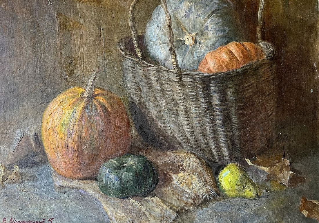Oil painting In the peasant's pantry V. Mishurovsky (1 of 9)