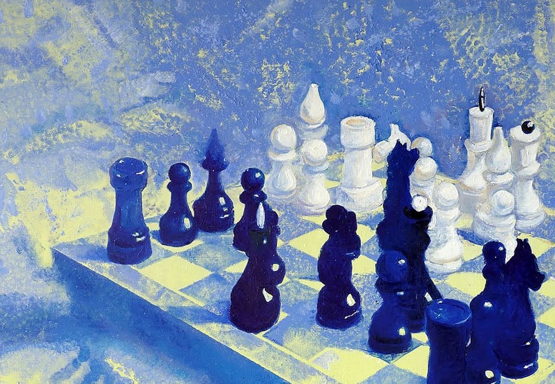 Oil painting White and black Varvarov Anatoly Viktorovich - 2