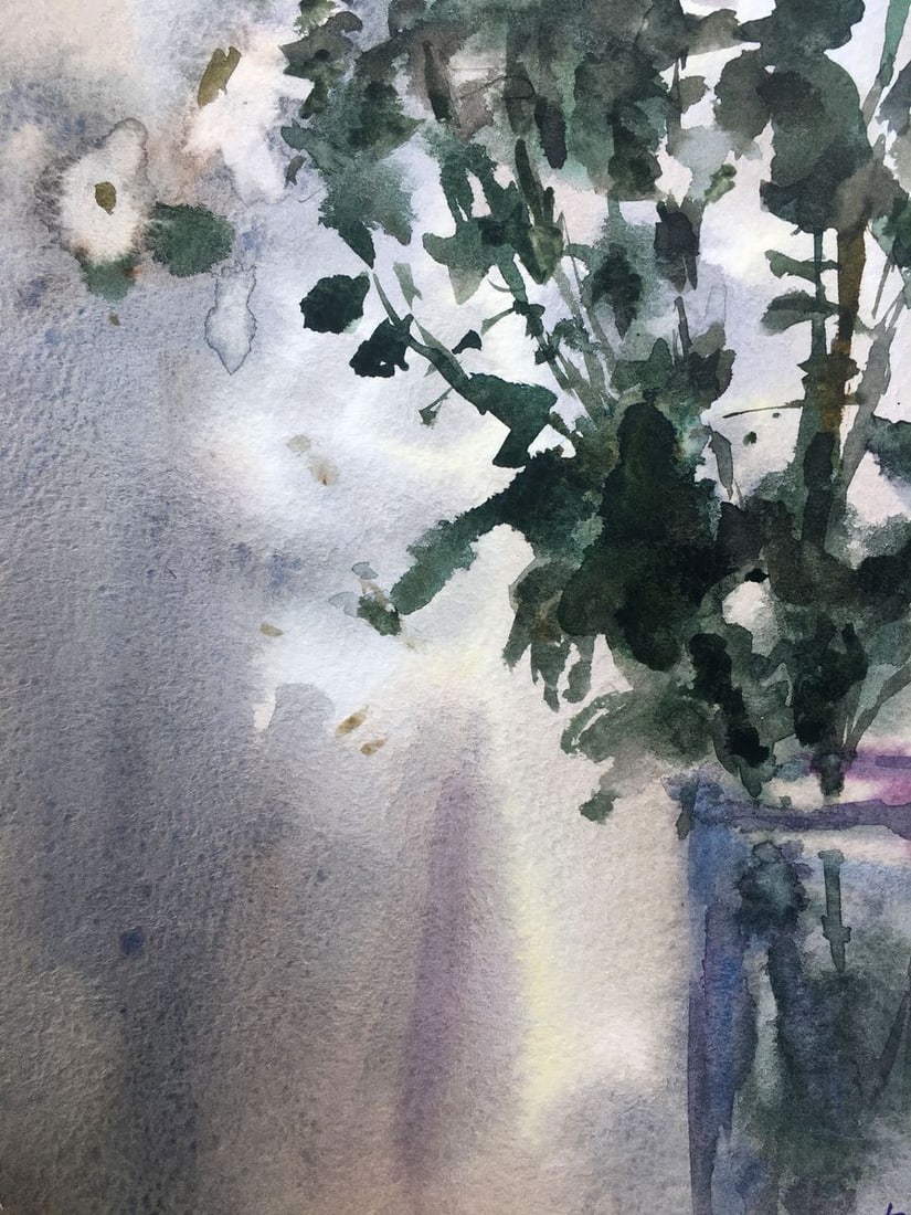 Watercolor painting Bouquet of flowers Viktor Mikhailichenko - 3