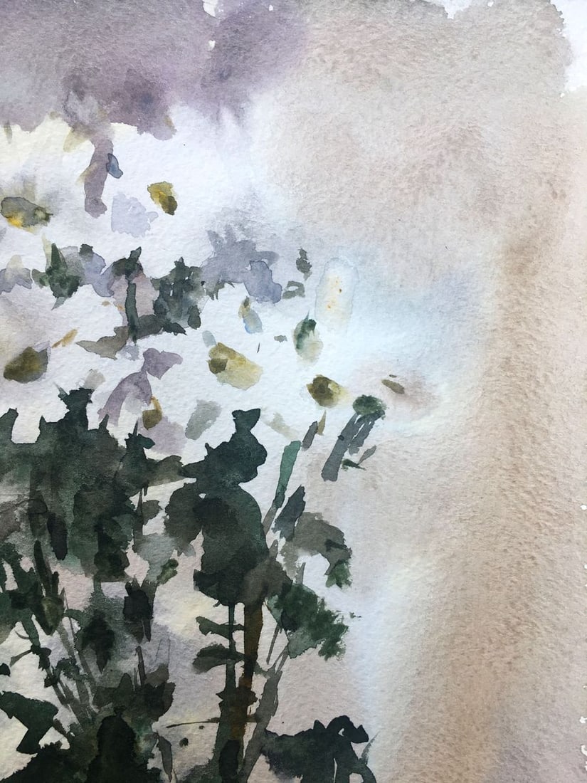 Watercolor painting Bouquet of flowers Viktor Mikhailichenko - 4
