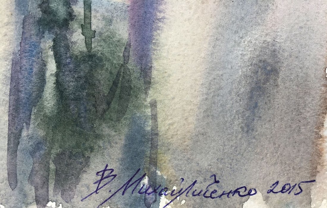 Watercolor painting Bouquet of flowers Viktor Mikhailichenko - 6