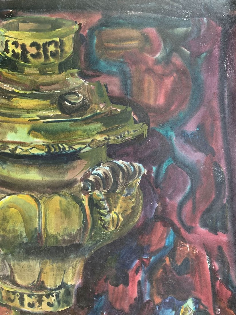 Watercolor painting Teapot on the table Palazhchenko Irina - 5