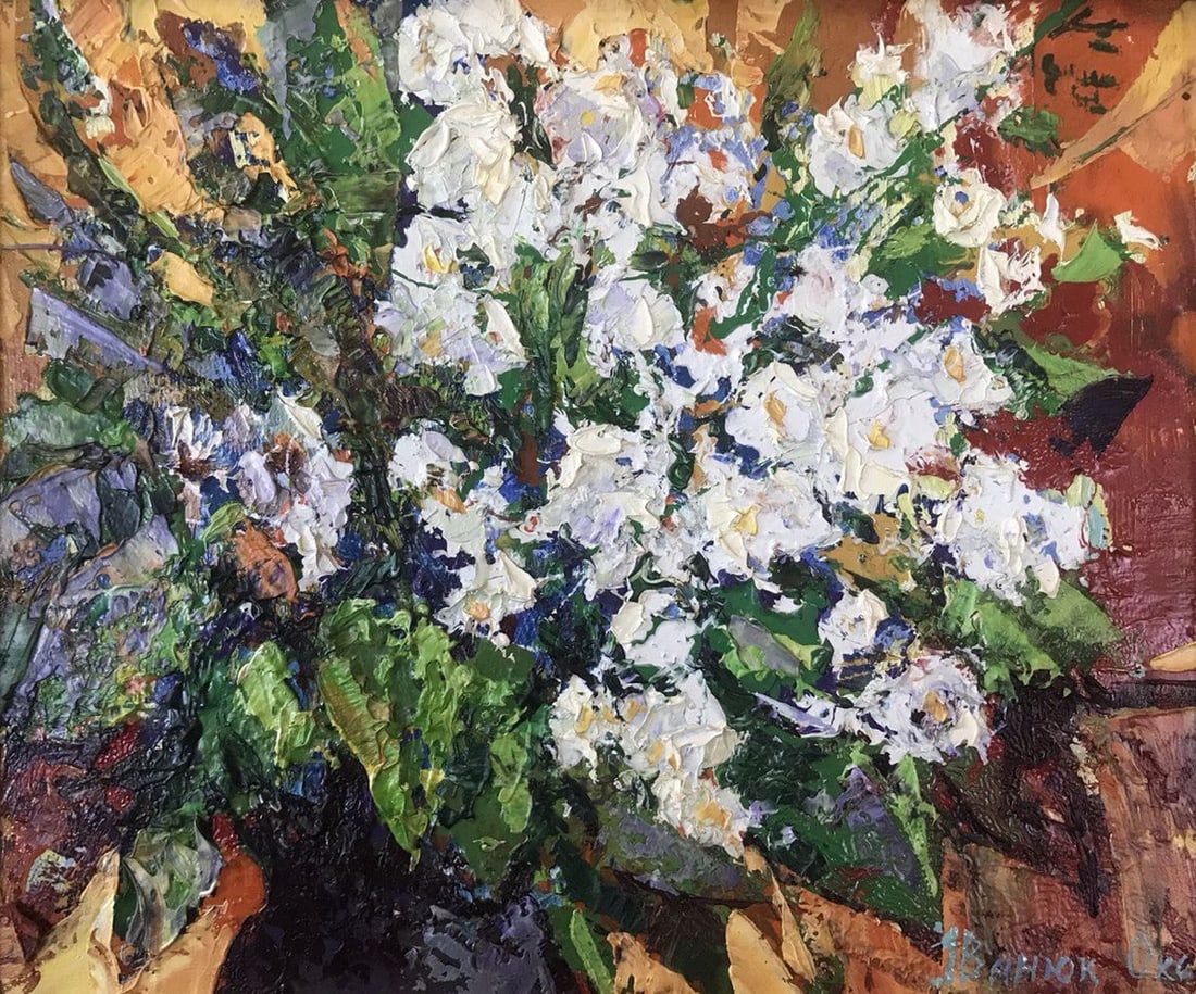 Oil painting flowers Kalenyuk Oksana (1 of 2)
