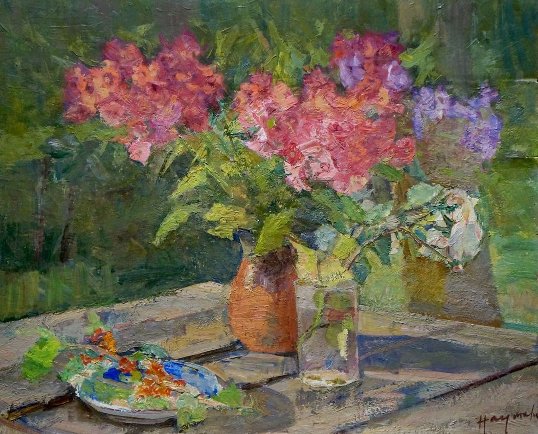 Oil painting Bouquet of flowers Naumova Tamara Sergeevna (1 of 8)