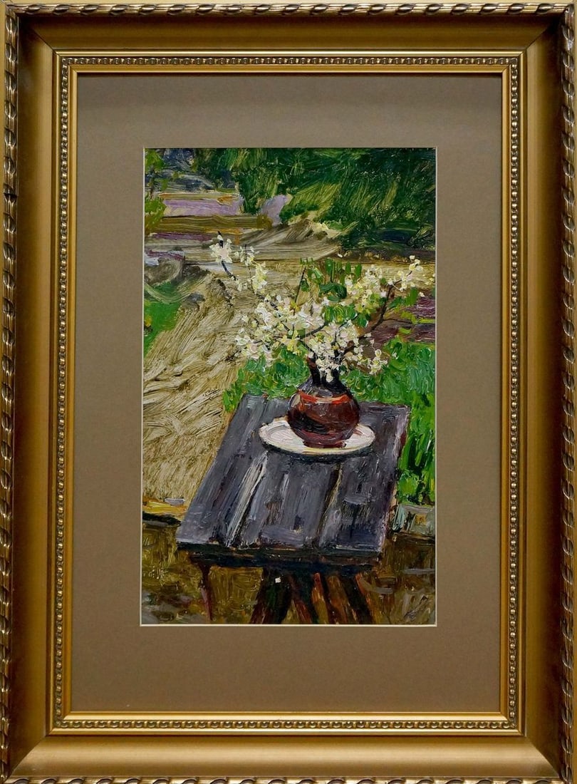 Oil painting Still life Stolyarenko Petr Kuzmich: No.Vern 1610 *** ABOUT THIS PAINTING *** * TITLE: "Still life" * ARTISTS: Stolyarenko Petr Kuzmich * SIZE: 40x24 cm/15.74x9.44 inches', frame SIZE: 65x47 cm/25.59x18.50 inches' * MEDIUM: oil, cardboar