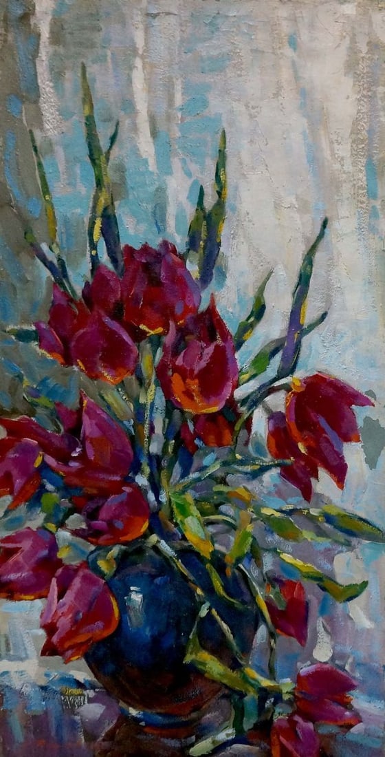 Oil painting Tulips Bakaev Sergey Ivanovich (1 of 10)