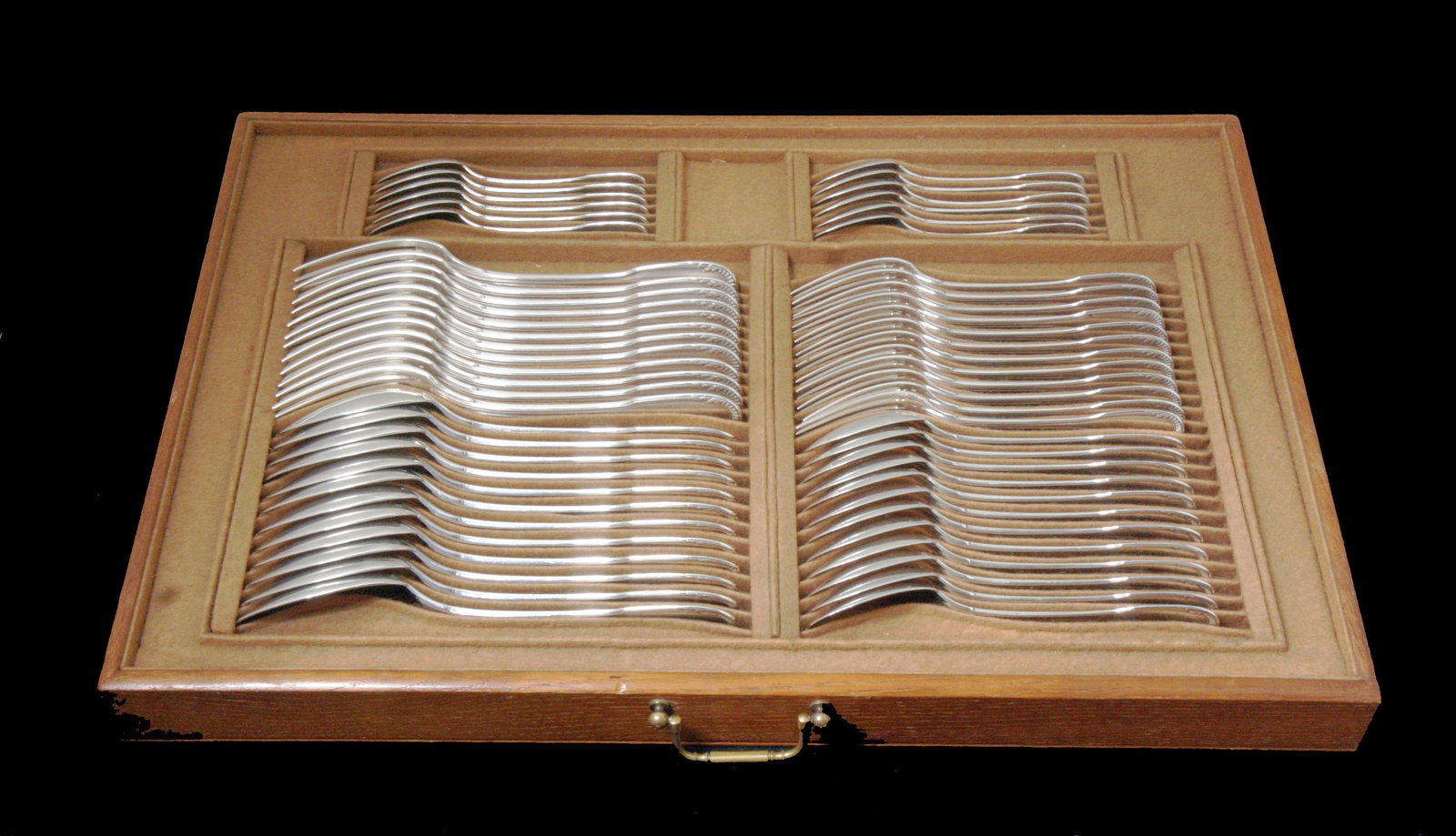 SAVARY & FILS 182pc FRENCH 950 STERLING SILVER FLATWARE SET, 26 SERVING PIECES + CHEST 1850-1899 - 16