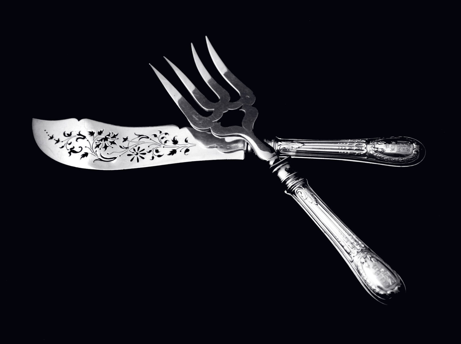 Odiot - 261pc. Antique French 950 Sterling Silver Flatware Set, Louis XVI Model, Service for 24, 15 - 9