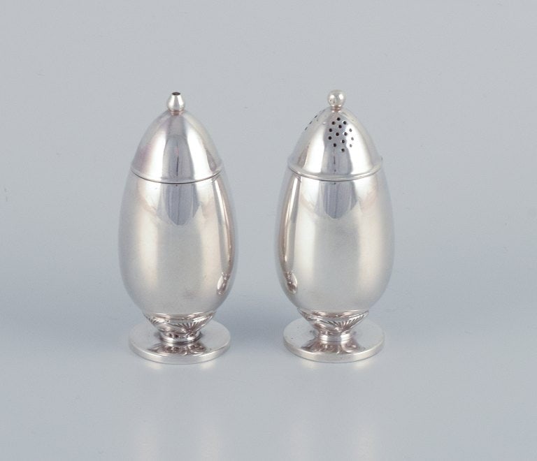 Gundorph Albertus (1887-1970) for Georg Jensen, Denmark, "Cactus" salt and pepper shakers in (1 of 6)
