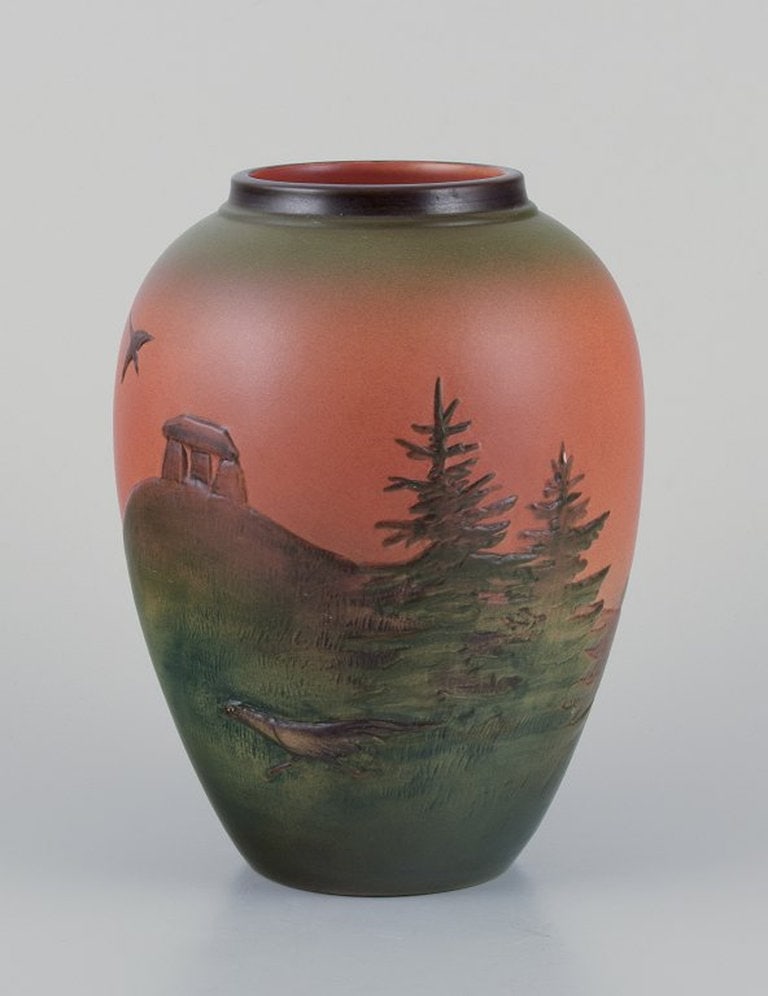 Ipsens Enke, Denmark. Vase in glazed ceramic. 1920s/30s. - 2