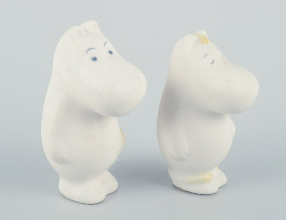 Arabia, Finland. Two figurines from the Moomins in hand-painted ceramic. Late 20th century. - 3