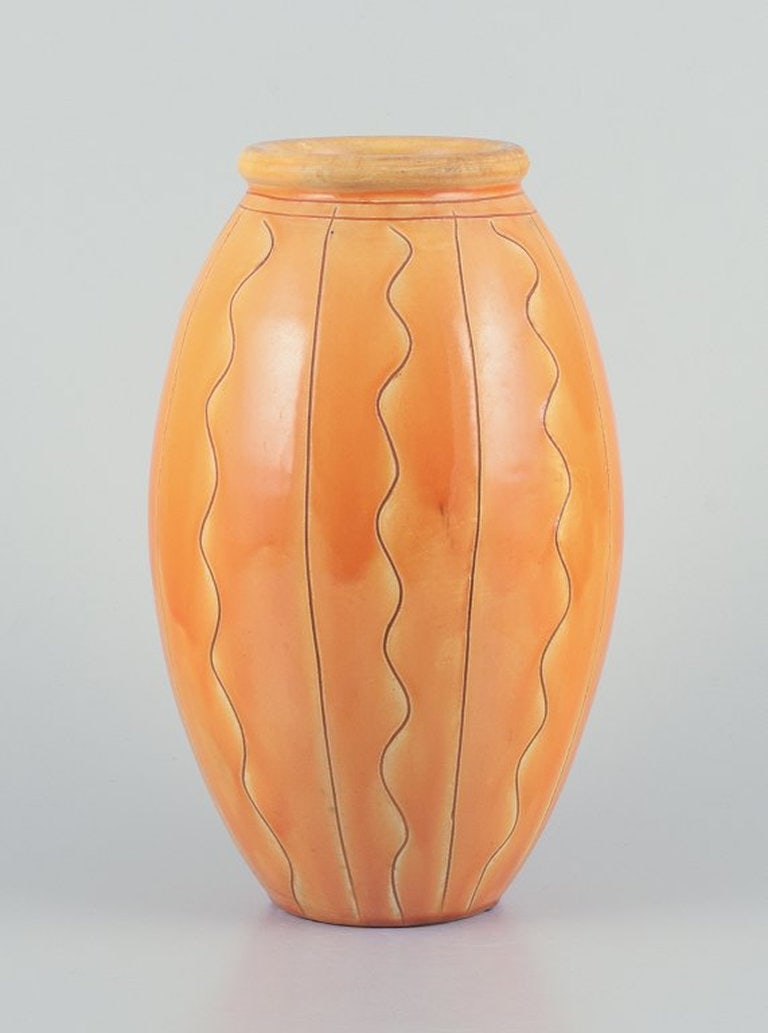 Kahler, Denmark. Ceramic vase in uranium glaze. Circa 1930s. - 2
