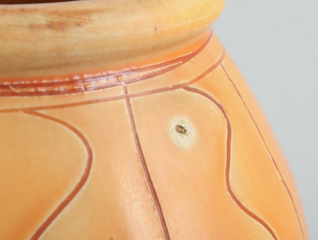 Kahler, Denmark. Ceramic vase in uranium glaze. Circa 1930s. - 6