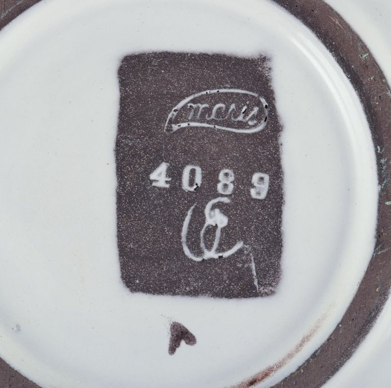 Mari Simmulson for Upsala Ekeby, Sweden. Low ceramic bowl. Circa 1960. - 8
