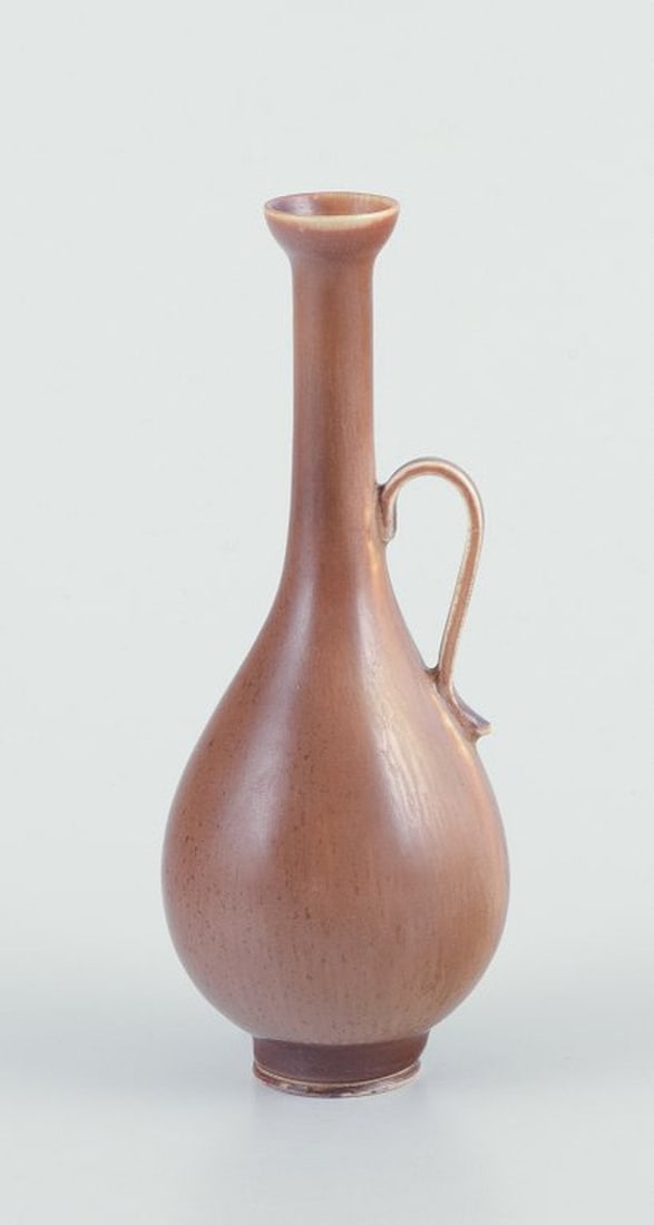 Berndt Friberg for Gustavsberg, Studiohand. Ceramic jug with handle. 1940s. (1 of 8)