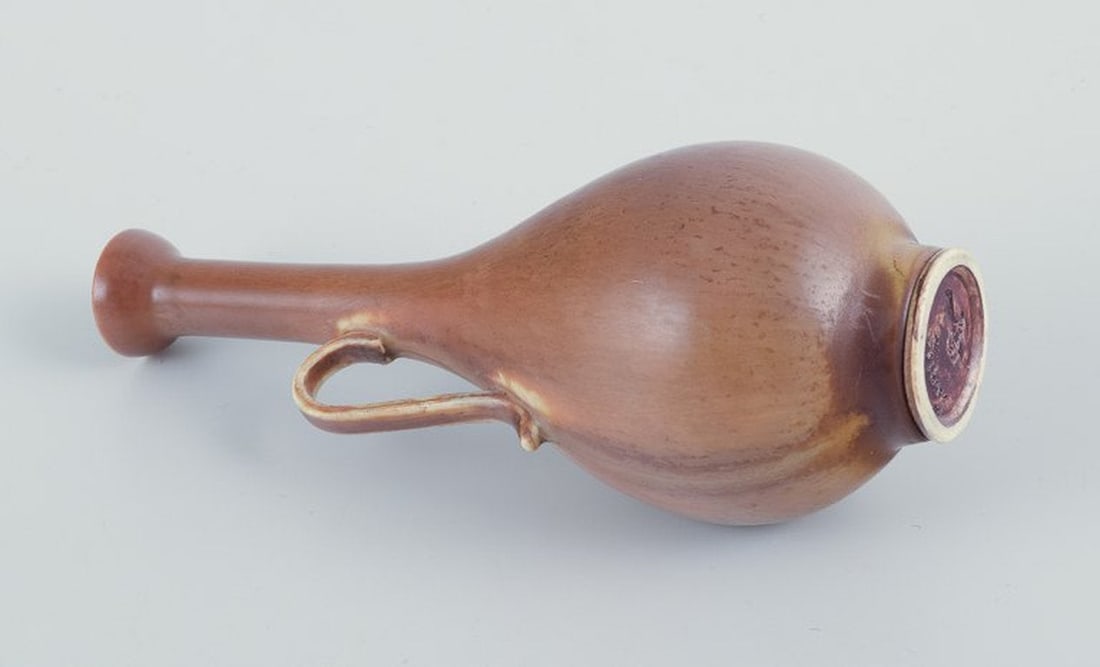 Berndt Friberg for Gustavsberg, Studiohand. Ceramic jug with handle. 1940s. - 7