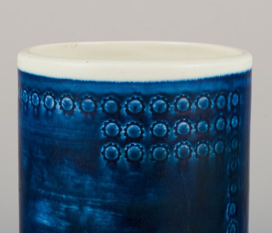 Olle Alberius for Rorstrand, Sweden. Large 'Sarek' ceramic vase in a modernist design with circles. - 7