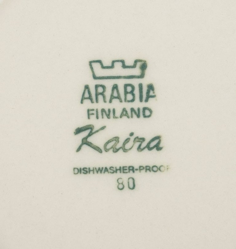 Anja Jaatinen-Winquist for Arabia, Finland. A set of six 'Kaira' stoneware coffee cups with saucers. - 6