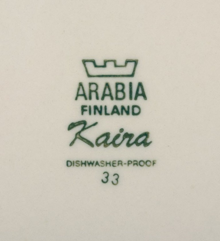 Anja Jaatinen-Winquist for Arabia, Finland. A set of five 'Kaira' stoneware teacups and saucers. - 7