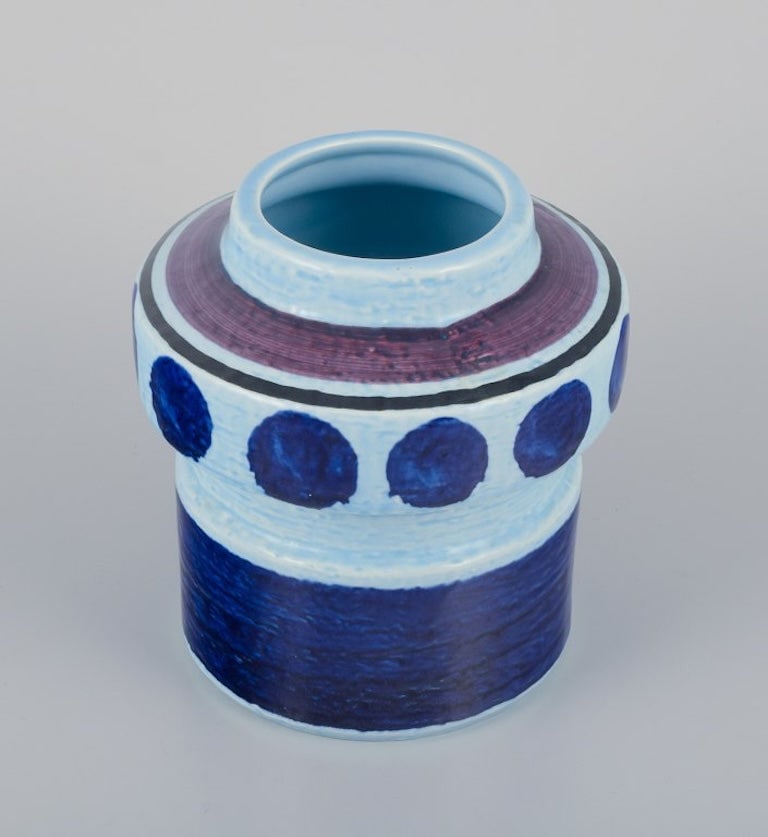 Olle Alberius for Rorstrand, Sweden. 'Lavendel' ceramic vase with glaze in blue and light blue - 5