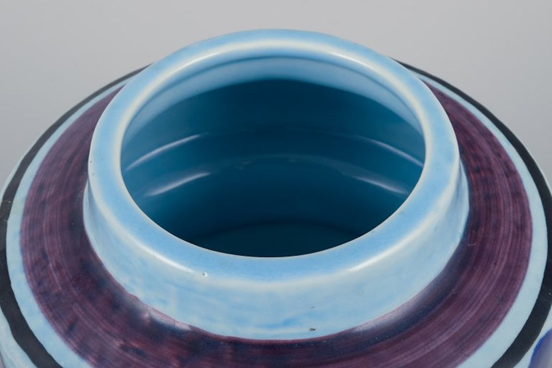 Olle Alberius for Rorstrand, Sweden. 'Lavendel' ceramic vase with glaze in blue and light blue - 7
