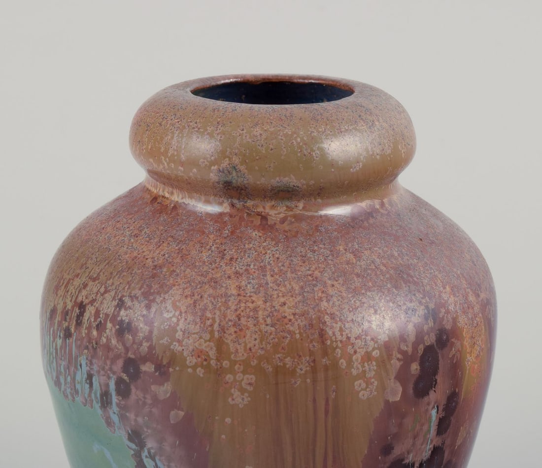 French ceramicist. Small ceramic vase with dripping glaze. 1960/70s. - 5
