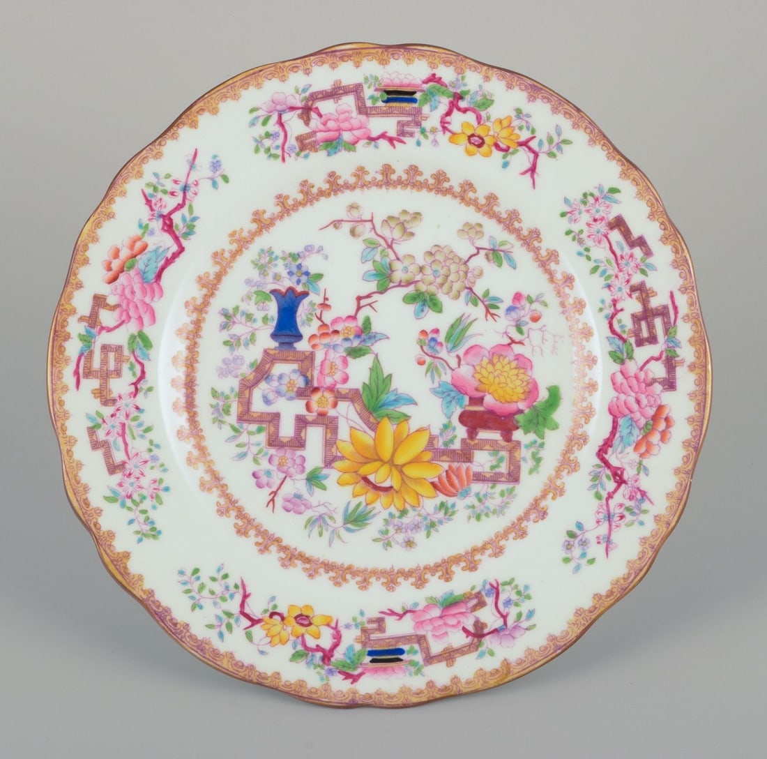 Mintons, England. Set of six lunch plates in faience. Chinese style. Late 19th C. - 3